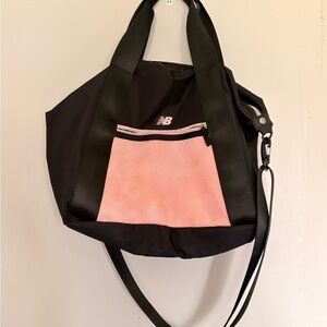 New Balance Black Tote with Pink Front Pocket